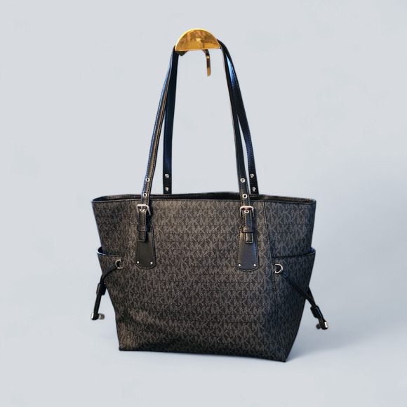 Michael Kors Black Signature Voyager East West Tote - Picture 2 of 10